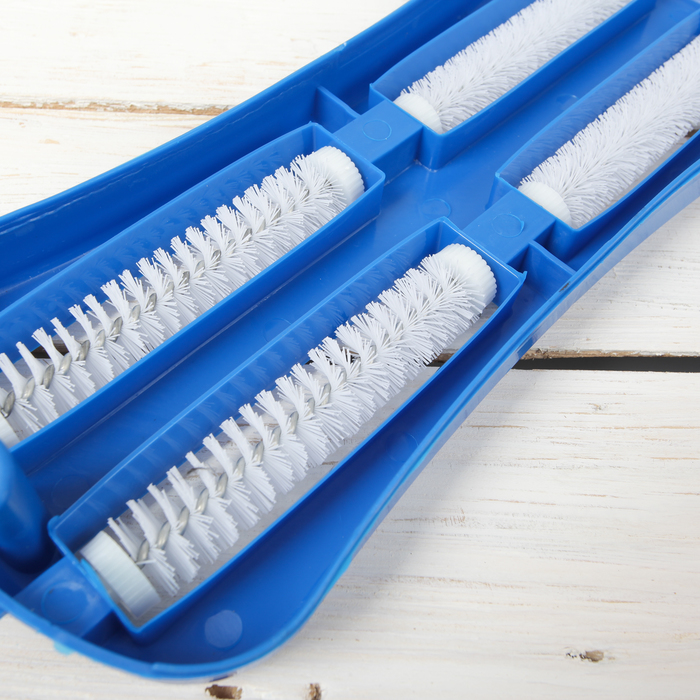 Щетка роликовая для пола, 4 ролика, 31х12 см, цвета МИКС