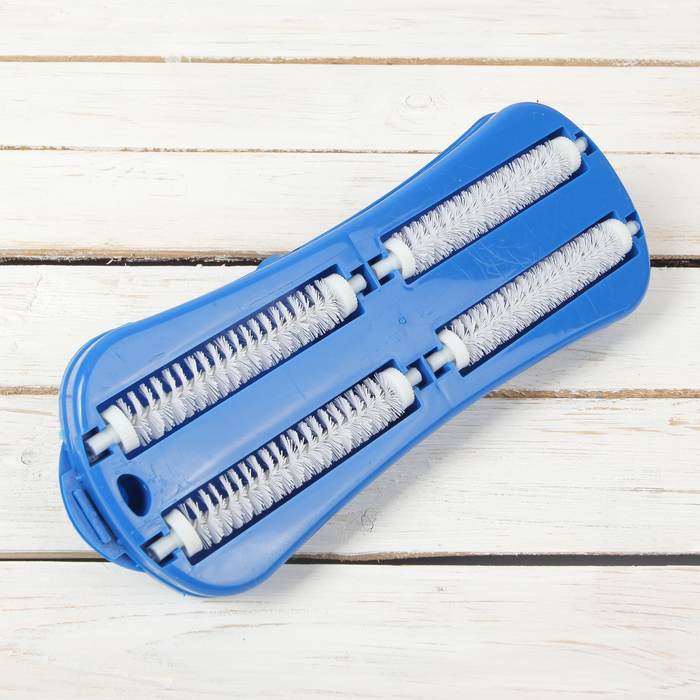 Щетка роликовая для пола, 4 ролика, 31х12 см, цвета МИКС
