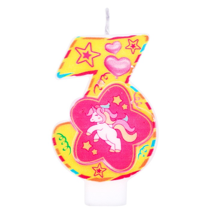 Свеча цифра "3"