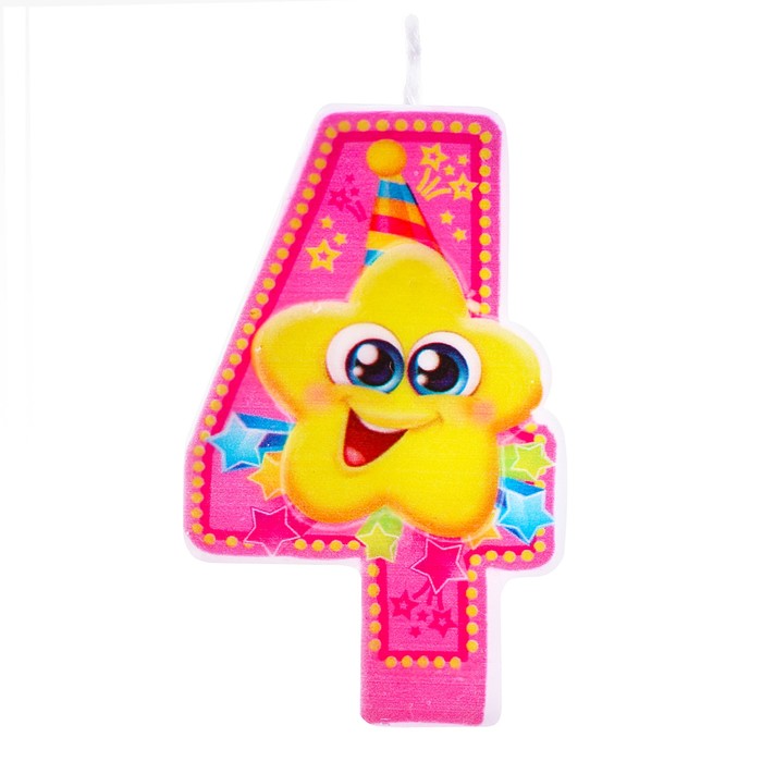 Свеча цифра "4"