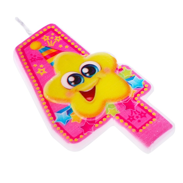 Свеча цифра "4"