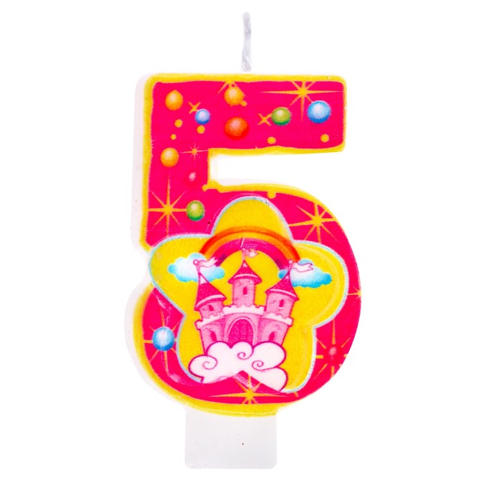 Свеча цифра "5"