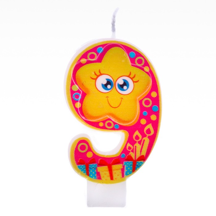 Свеча цифра "9"