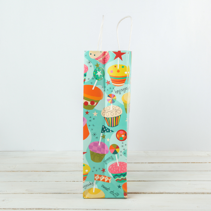 Пакет крафт "Сладости", 29 х 10 х 32 см