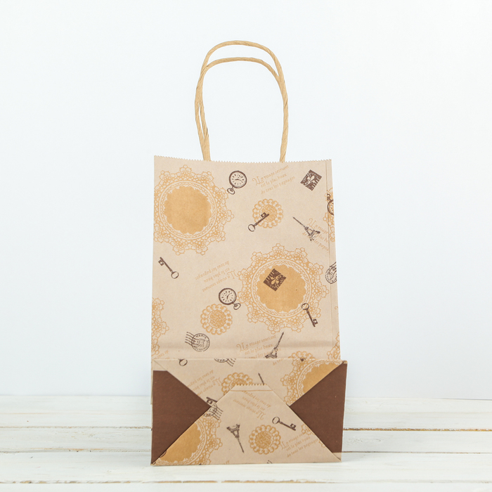 Пакет крафт "Вояж", 13,5 х 9 х 22 см