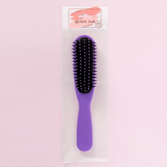 Расчёска массажная, прямоугольная, цвет МИКС