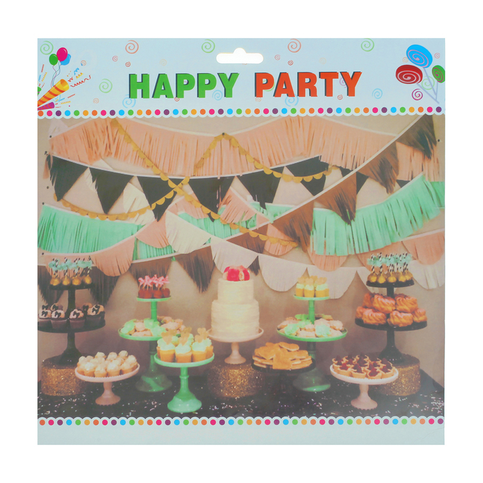 Гирлянда тассел "Флажок" 3 метра, цвет белый