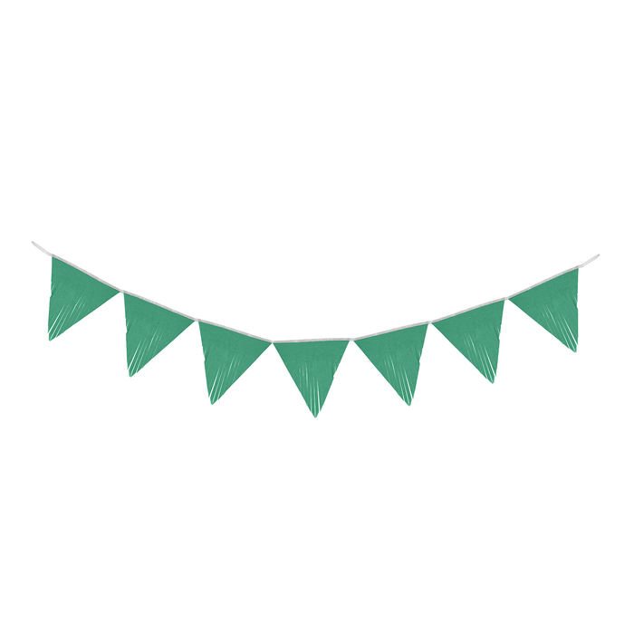 Гирлянда тассел "Флажок" 3 метра, цвет зеленый