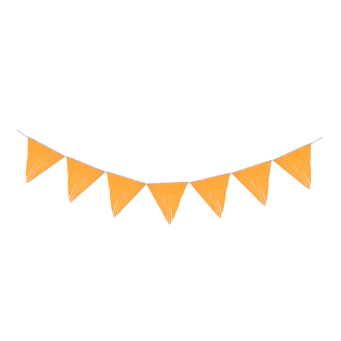Гирлянда тассел "Флажок" 3 метра, цвет оранжевый