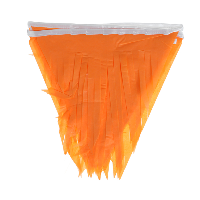 Гирлянда тассел "Флажок" 3 метра, цвет оранжевый