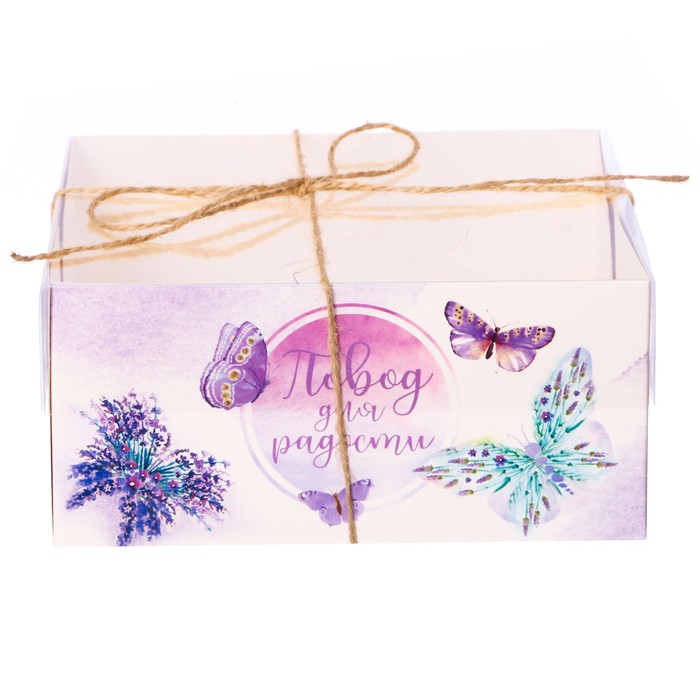 Коробка для капкейка с PVC крышкой «Завтрак в Париже», 16 х 16 х 7,5 см