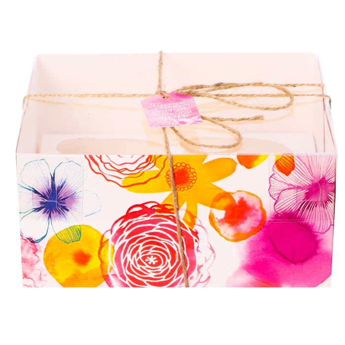 Коробка для капкейка «Вкусные радости», 16 х 16 х 7,5 см