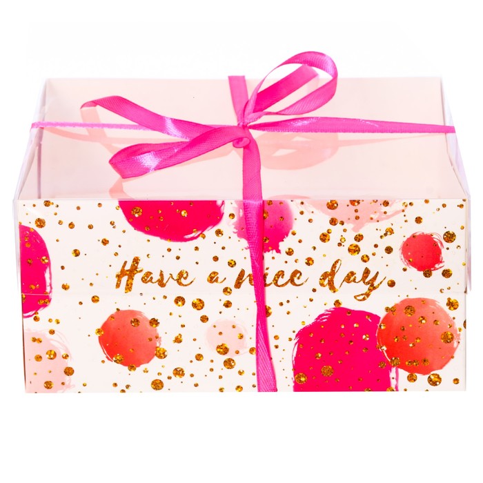 Коробка для капкейка Have a nice day, 16 х 16 х 7,5 см