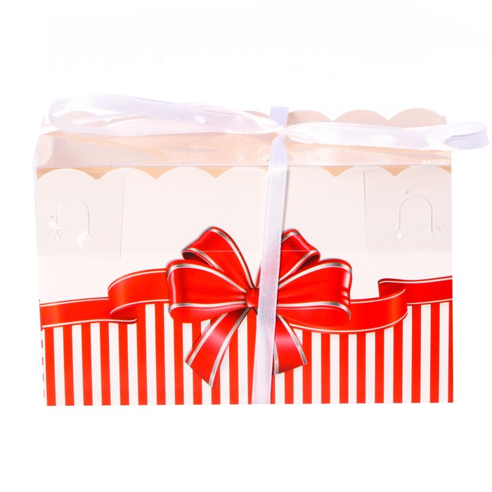 Коробка для капкейка «С Любовью» 8 х 16 х 10 см.