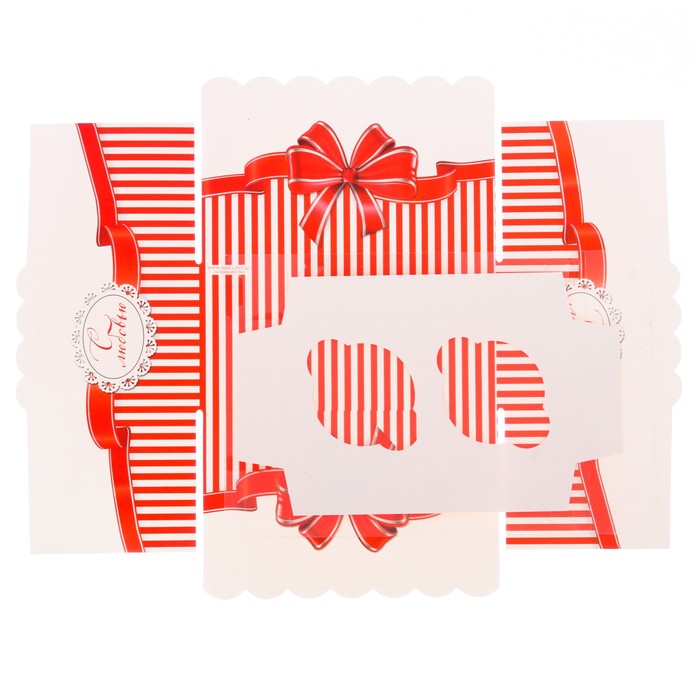 Коробка для капкейка «С Любовью» 8 х 16 х 10 см.