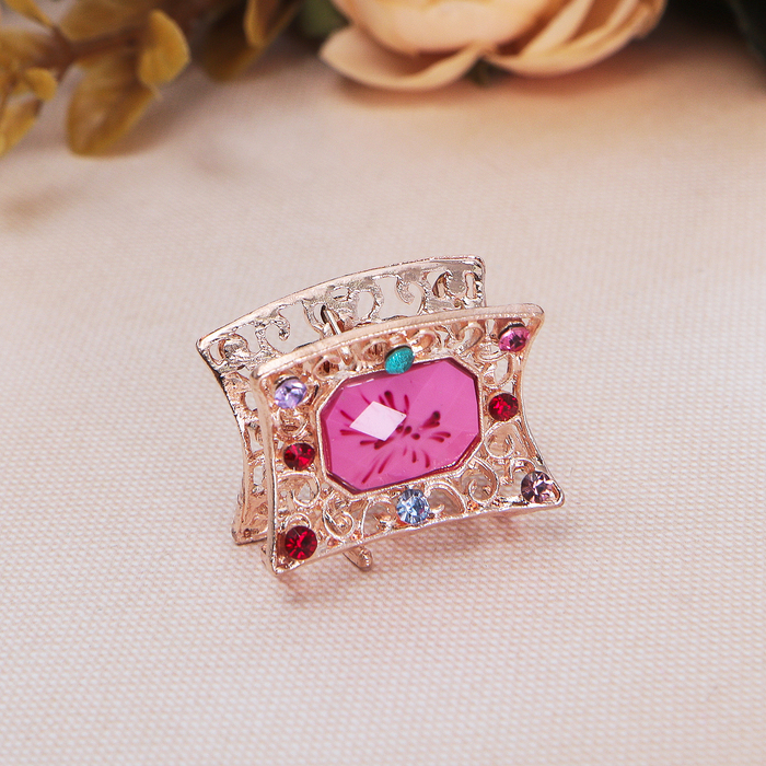 Краб для волос "Пристрастие" 2,5 см, прямой, микс