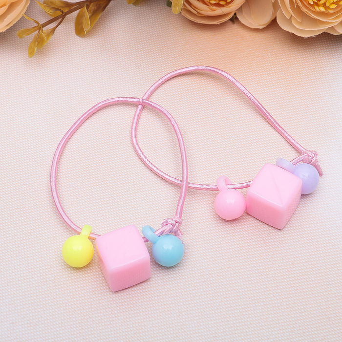 Резинка для волос "Детские штучки" (цена за пару) кубики