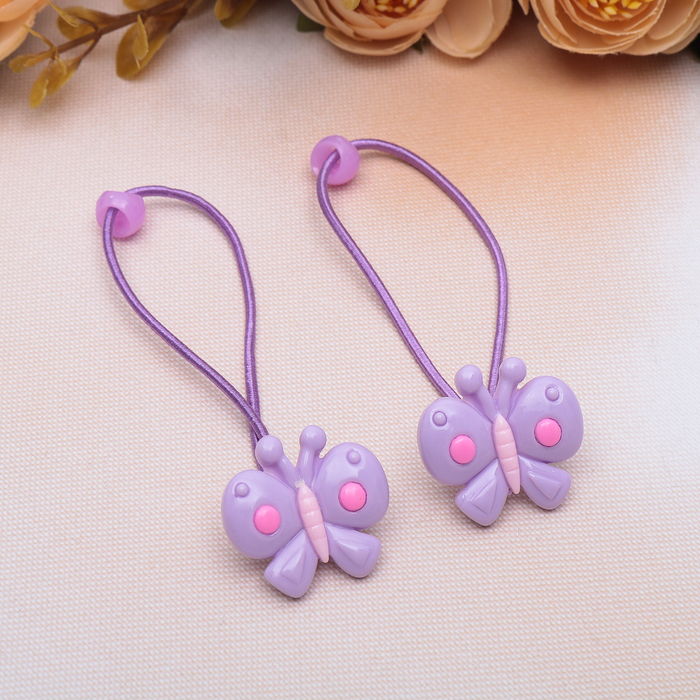 Резинка для волос "Модная" бабочка (цена за пару), микс