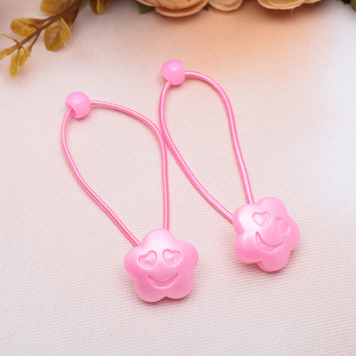 Резинка для волос "Улыбашки" цветочки, (цена за пару) микс