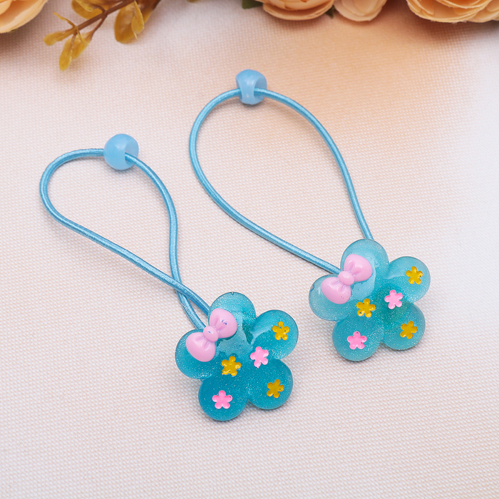 Резинка для волос "Карамелька" цветочек (цена за пару) микс