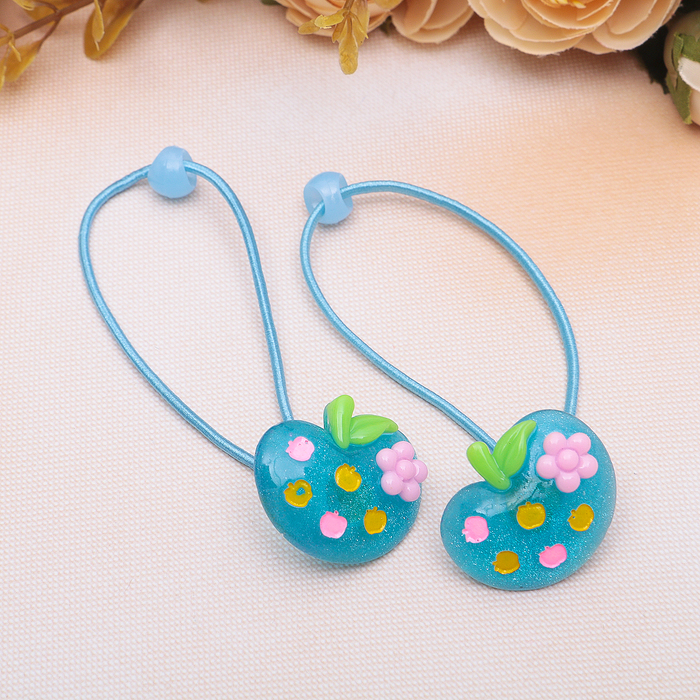 Резинка для волос "Карамелька" яблочко (цена за пару) микс