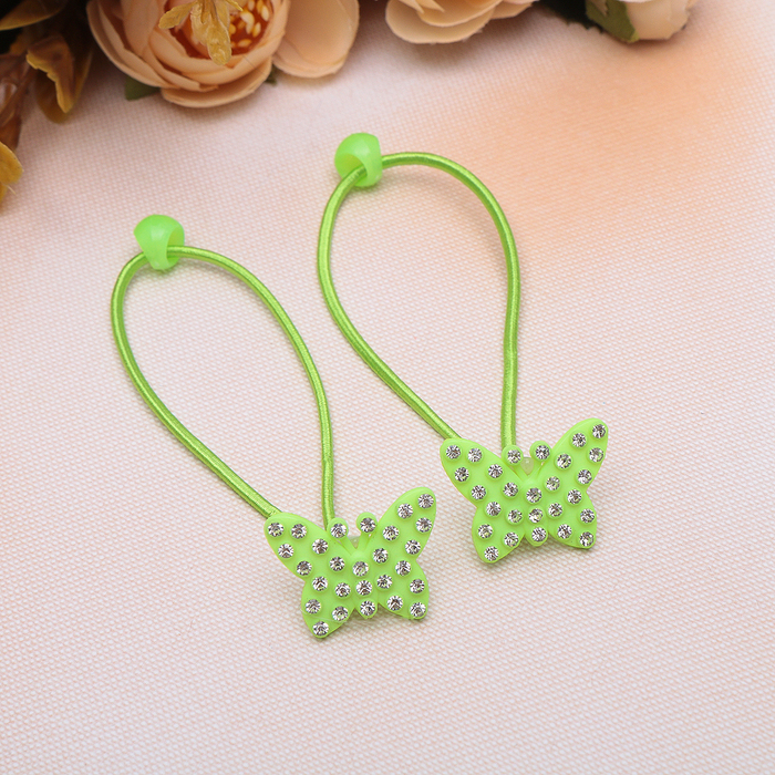 Резинка для волос "Искорка" бабочки (цена за пару) микс