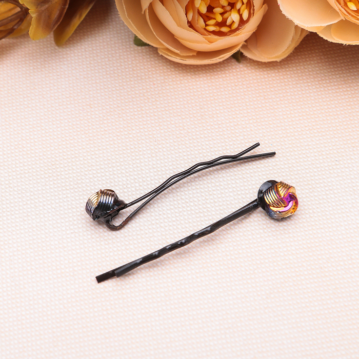 Невидимка для волос "Узелки" (набор 20 шт) 4,5 см