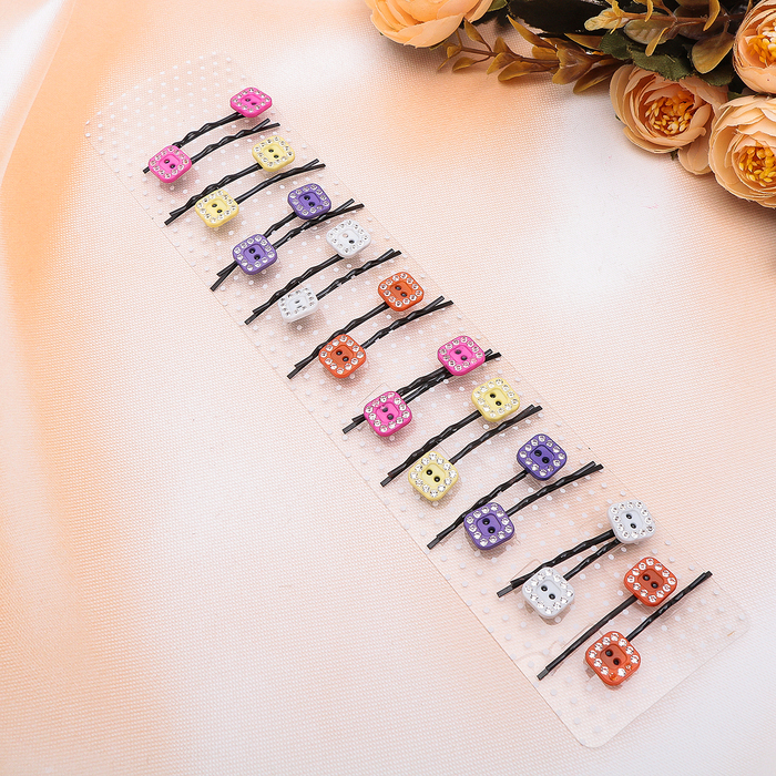 Невидимка для волос "Лучистая" (набор 20 шт) 4,5 см, квадрат