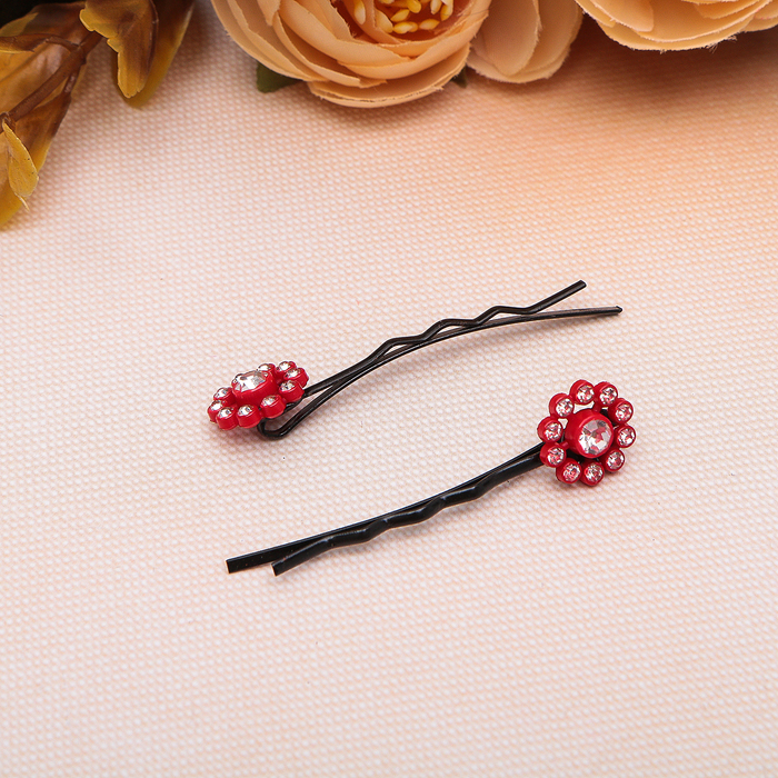 Невидимка для волос "Лучистая" (набор 20 шт) 4,5 см, цветок