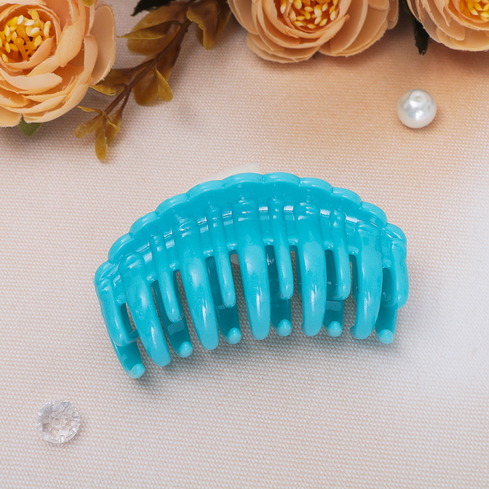 Краб для волос "Фортуна" 7 см, волна, микс