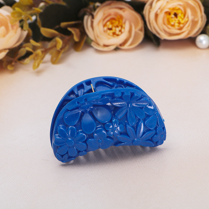 Краб для волос "Фортуна" 5,5 см, букет, микс