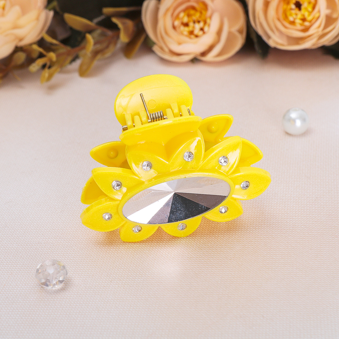 Краб для волос "Отражение" 5,5 см, овал, микс