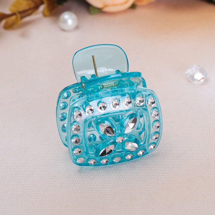 Краб для волос "Отражение" 3,5 см, лепестки, микс