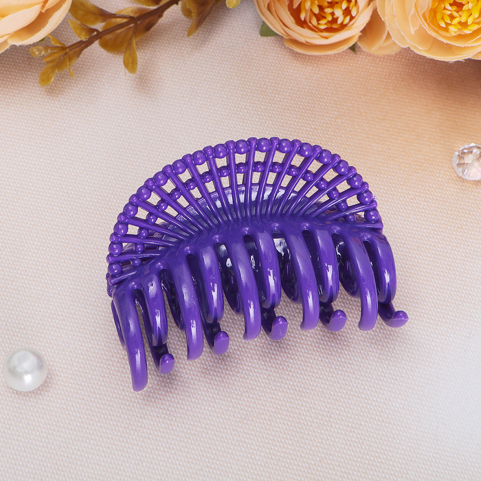 Краб для волос "Фортуна" 6,5 см, веер, микс