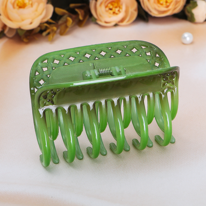 Краб для волос "Фортуна" 8,5 см, двухцвет, микс