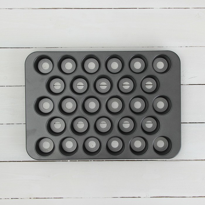 Форма для выпечки "Жаклин. Круг", с антипригарным покрытием, со съемным дном, 28 ячеек