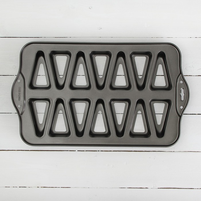 Форма для выпечки "Жаклин. Долька", с антипригарным покрытием, со съемным дном, 28 ячеек, 46х27х3,3 см