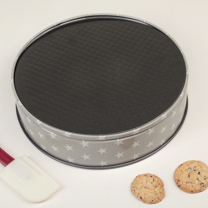 Набор разъемных форм для выпечки "Звезда", с антипригарным покрытием, 3 предмета: 18,5/20/26х6,6 см