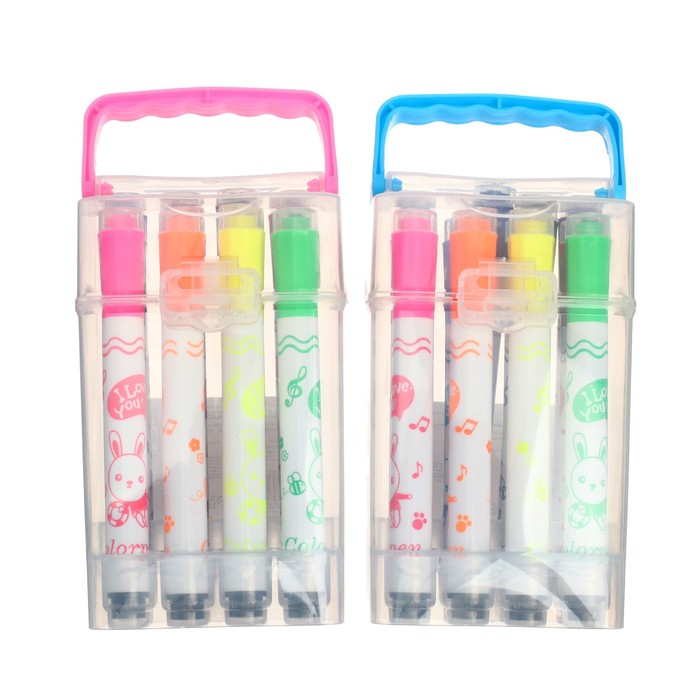 Фломастеры 12 цветов, толстые, с печатью, вентилируемый колпачок, МИКС