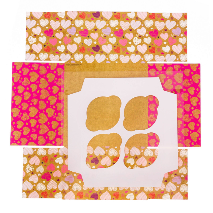 Коробка для капкейка «Моя тебе любовь» 16 х 16 х 10 см