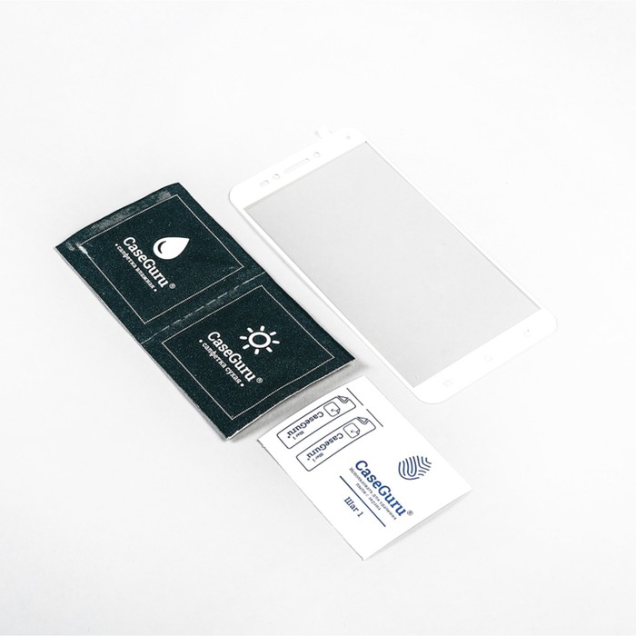 Защитное стекло CaseGuru для Asus Zenfone Live ZB501KL Full Screen White, 0,3 мм, белый