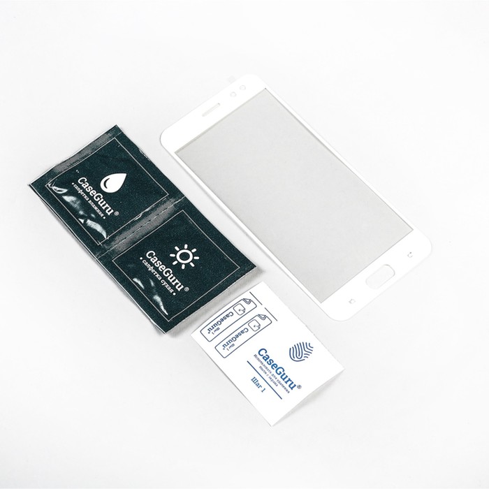 Защитное стекло CaseGuru для Asus ZenFone 4 ZE554KL Full Screen White, 0,3 мм, белая рамка