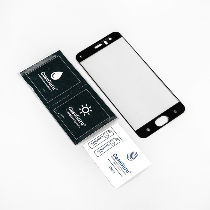 Защитное стекло CaseGuru для Xiaomi Mi6 Full Screen Black, 0,3 мм, черная рамка