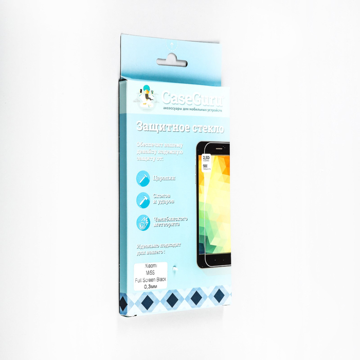 Защитное стекло CaseGuru для Xiaomi Mi5S Full Screen Black, 0,3 мм, черная рамка