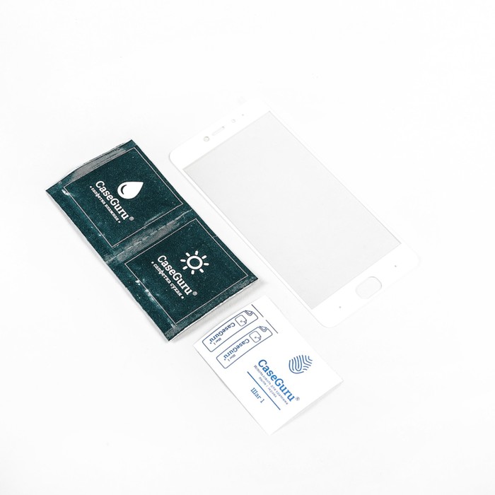 Защитное стекло CaseGuru для Xiaomi Mi5S Full Screen White, 0,3 мм, белая рамка