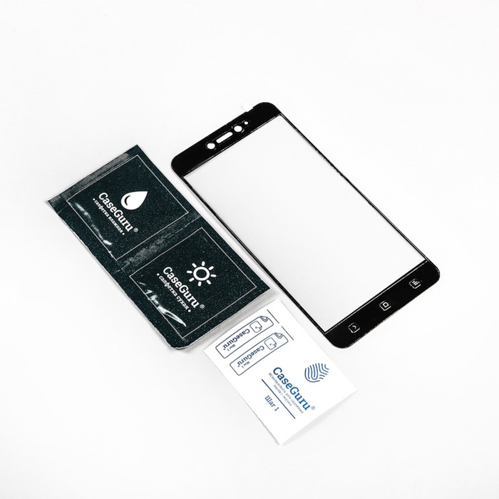 Защитное стекло CaseGuru для Xiaomi Note 5A Full Screen Black, 0,3 мм, черная рамка