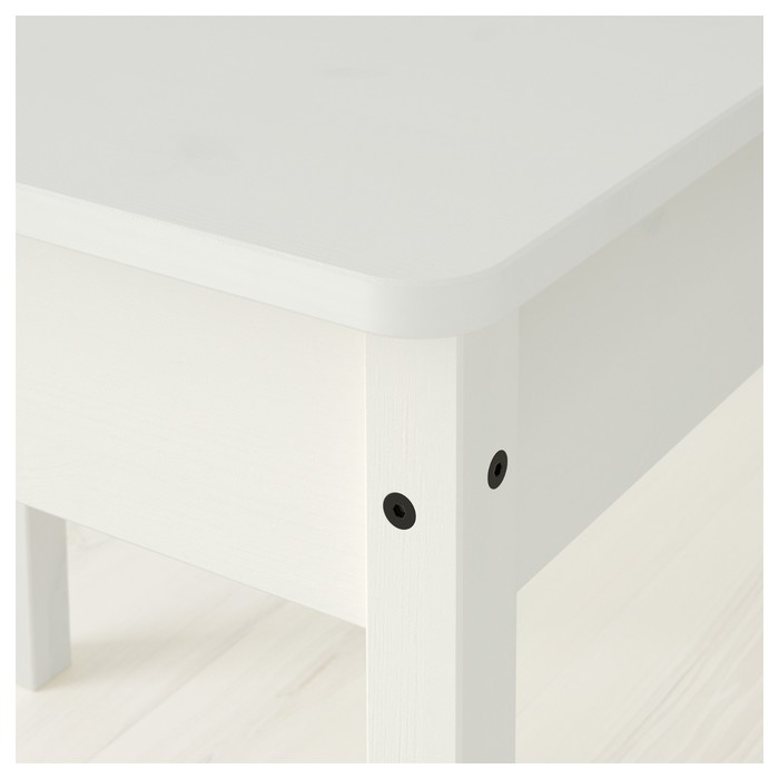 Стол с отделением для хранения СУНДВИК, 58x45 см, белый