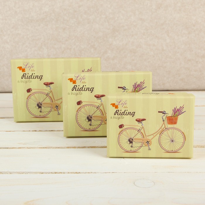 Набор коробок 3в1 "Велопрогулка", 15,5 х 11 х 8 - 11 х 8 х 5,5 см