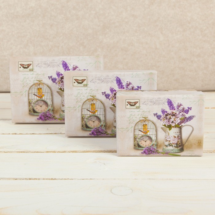 Набор коробок 3в1 "Садовый букет", 15,5 х 11 х 8 - 11 х 8 х 5,5 см