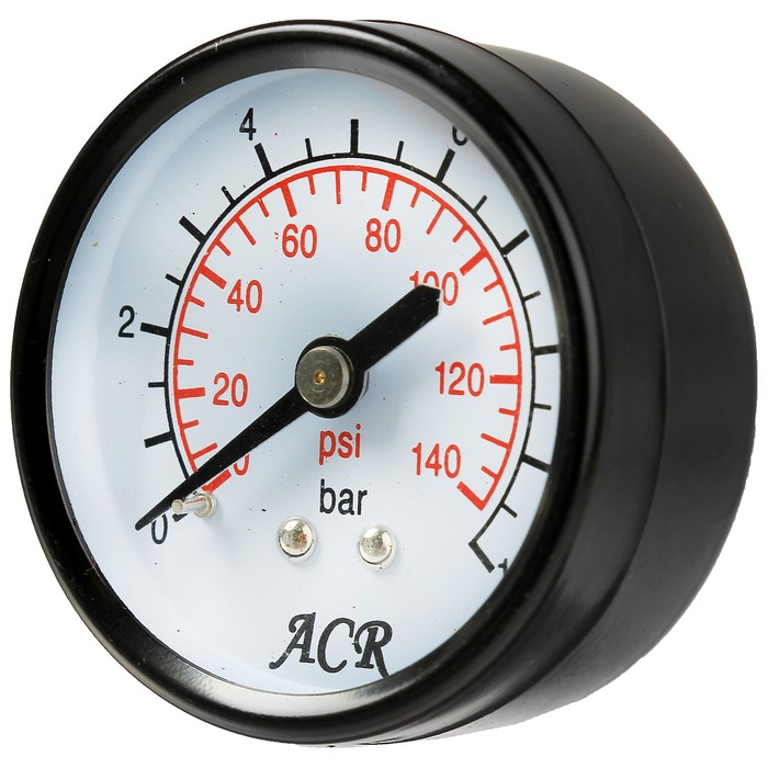 Манометр ACR, аксиальный, Дк 50 мм, 1 МПа, наружная резьба 1/4"